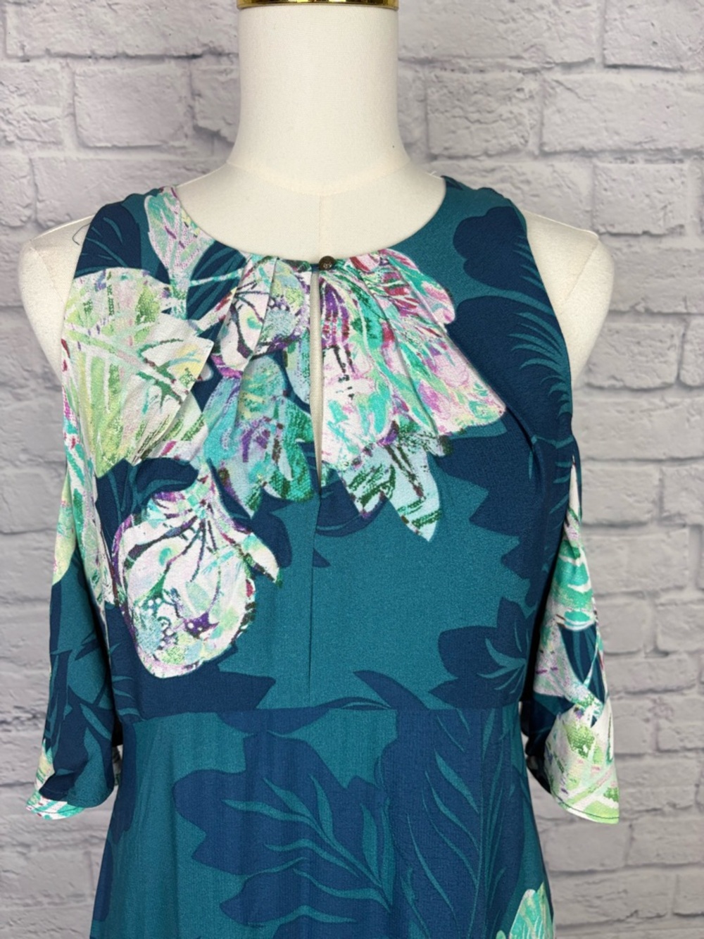 Anthropologie Elias Cold Shoulder Floral Dress size 6 - Picture 5 of 10